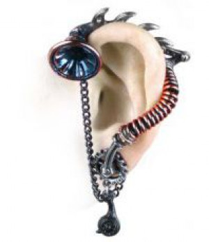  His Master's Voice Ear-Trumpet Stud Alchemy Gothic E304 -  