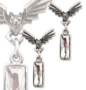  Chrysler Bat Crystal Studs (Pair) Alchemy Gothic E302 -  