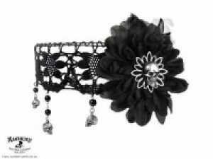   Black Dahlia Choker Alchemy Gothic P674 -  