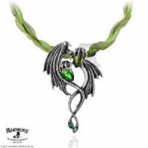  The Emerald Dragon Choker Alchemy Gothic P676 -  