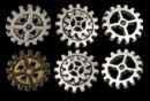  Gearwheel Buttons - Small Alchemy Gothic S11 -  