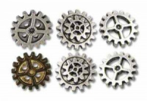  Gearwheel Buttons - Small -  1