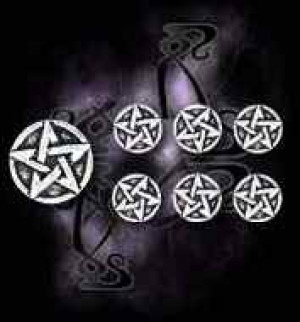  -  Pentagram Buttons Alchemy Gothic S6 -  