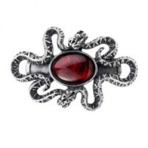  HH8 Pewter Hair Slide: Serpents Eye Alchemy Gothic HH8 -  