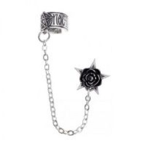  Black Rose - Rosa Nocta Earcuff Alchemy Gothic E382 -  