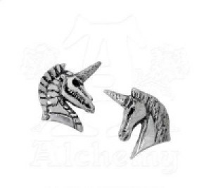  Unicorn Ear Studs Alchemy Gothic E411 -  