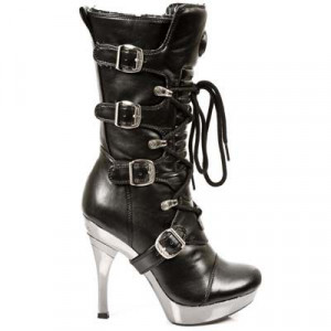  BOX NEGRO, PLATAFORMA ACERO TACON AGUJA - 