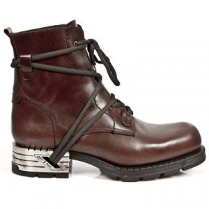  PULIK CUERO MOTOROCK MARRON TACON ACERO - 