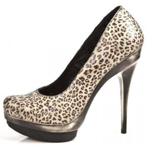  LEOPARDO ESTAMPADO MARRON BEIG PLAT ORO PUNK LI - 