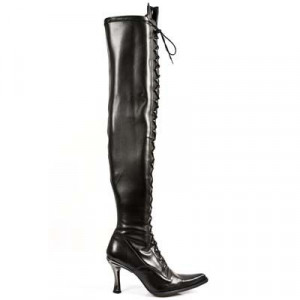   9026 Italy Negro Sintetico Negro Elastico Malicia New Rock - 