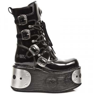 CHAROL ARRUGADO NEGRO PLATAFORMA SPACE - 