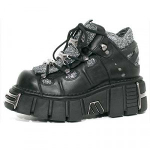  106-R2 ITALI NEGRO, GLITTER ACERO, TOWER NEGRO ACERO - 