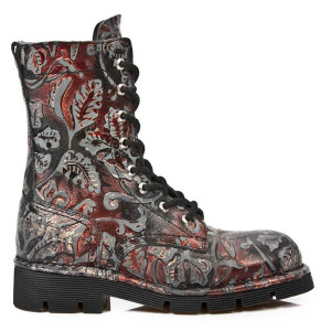  M.1423-S21 VINTAGE FLOWER ROJO, PLANING NEGRO SIN - 