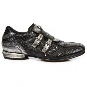 M.2715-C5 PITON NEGRO ITALI NEGRO BOX PLANE SNOT TACON ACERO - 