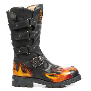 M.7603-R1 ITALI NEGRO Y PULIK FUEGO, MOTORCYCLE NEGRO - 