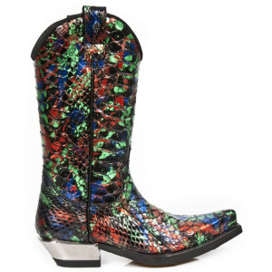  M.7800PT-C3 PYTHON RETICULATUS MULTI METAL WEST NEGRO ACERO - 