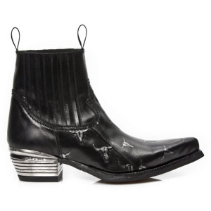  M.7953PT-S1 GRABADO BULL NEGRO-PLATA, WEST NEGRO ACERO T.DAL - 