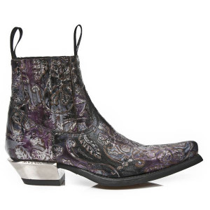  M.7953-S23 VINTAGE FLOWER LILA, VEST NEGRO-ACERO, T.ACERO - 