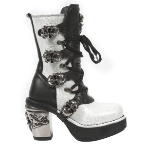  M.8366-S5 VINTAGE FLOWER BLANCO-PLATA, ROCK NEGRO, NRK SKULL - 