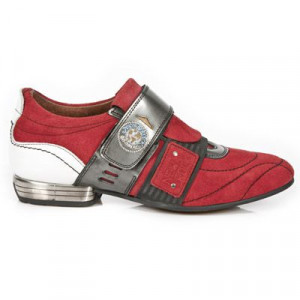  M.8401-C12 VELOUR ROJO ANTIK ACERO NAPA BLANCA TPU NEGRO SNO - 