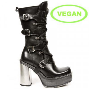  M.9973-VC11 VEGAN NEGRO PLATAFORMA NEW CIRCLE TACON ACERO - 