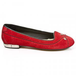  M.BL005-C1 VELOUR ROJO TPU NEGRO BAILARINAS T BL ACERO - 