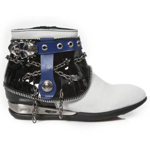  M.HY101-C10 NAPA BLANCA CHAROL NEGRO ANTIK AZUL HYBRID NEGRO - 