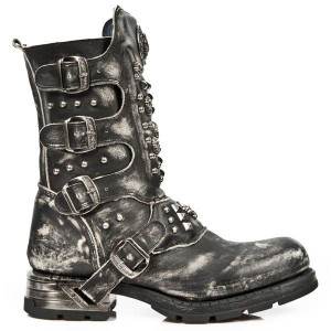  M.MR019-C2 VINTAGE RASPADO NEGRO MOTOROCK NEGRO TACON ACERO - 