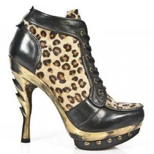 M.PUNK006-C20 NOMADA NEGRO LEOPARDO PELO MARRON PL ORO PUNK - 