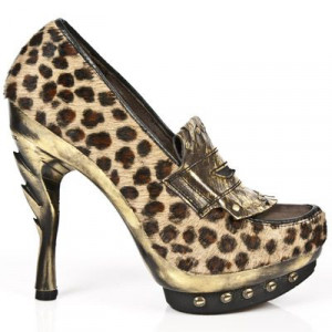  M.PUNK038-C2 PELO LEOPARDO GALIA MARRON BOX ORO COBRA GARRAS - 