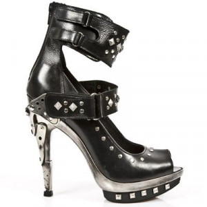  M.PUNK047-C1 NOMADA NEGRO PL ACERO PUNK PIRAMID T RECICLE OR - 