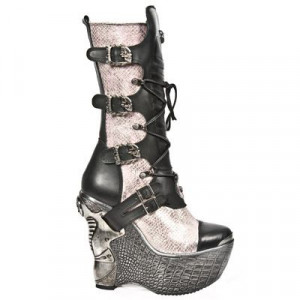  M.PZ003-C12 ITALI NEGRO PITON PLIS ROSA ACE PL PANZER PLATA - 