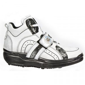  M.RK005-C6 NAPA BLANCA CHAROL STUCO BL PITON PLISADO NEGRO - 