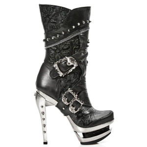  M.ROCK203-S1 ROCK NEGRO, VINTAGE FLOWER NEGRO, ROCK ACERO - 