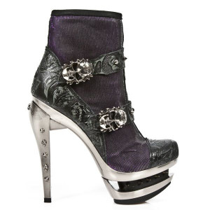  M.ROCK217-C6 VINTAGE FLOWER NEGRO CYBERTEX LILA ROCK ACERO - 