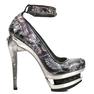  M.ROCK223-C3 VINTAGE FLOWER LILA PIEL VIVO NEGRO ROCK ACERO - 