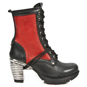  M.TR037-C4 ITALI NEGRO NATURE ROJO PERFORADO TACON ACERO - 