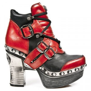  M.Z010-C4 NOMADA ROJO ITALI NEGRO PL ZUECO NEGRO PIEDRA ENT - 