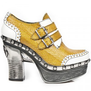  M.Z016-L2 CHAROL BLANCO SERPIENTE MATRIX AMARILLO PL ZUECO N - 
