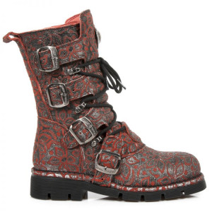  M.1473-C31 FLORAL BOX PLANE-ROJO REVESS ROJO PLANING NEGRO - 