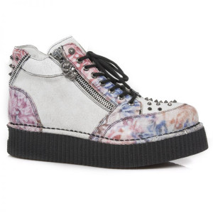  M.CRP002-C7 FLORAL CRACK OLEO CRACK BLANCO NEO CREEPERS NEGR - 