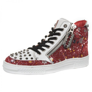  M.PS042-C1 FLORAL PAINT ROJO BRUMA CRACK BLANCO PISA BLANCO - 