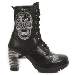  M.TR048-S1 RAW NEGRO, BORDADOS GRIS, TRAIL NEGRO TACON ACERO - 