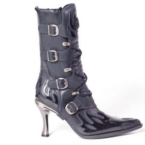    9591 Itali Negro Charol Negro Malizia Tacon Acero - 