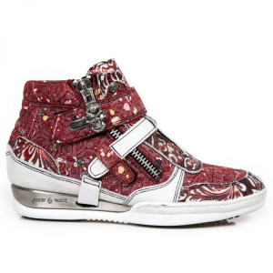    M.HY032-S19 VINTAGE FLOWER POLAR BOX METAL ROJO, FLORAL PAIN - 