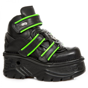  M.1078-S4 CRUST NEGRO, RIBETE FLUOR VERDE, TURBO NEGRO S - 