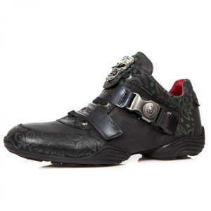  FLORAL NEGRO ITALI NEGRO DIAMANTE GRABADO CHAROL - 