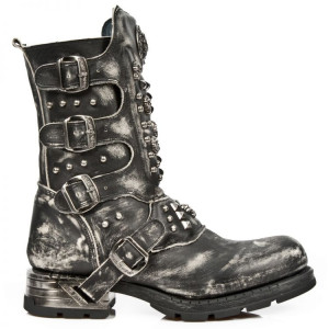  VINTAGE RASPADO NEGRO MOTOROCK NEGRO TACON ACERO - 