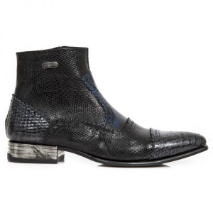  PITON NEGRO GRAFITO REVESS AZUL PITONE NEGRO BOX - 