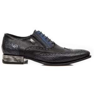  PITON NEGRO GRAFITO REVESS AZUL PITONE NEGRO BOX - 